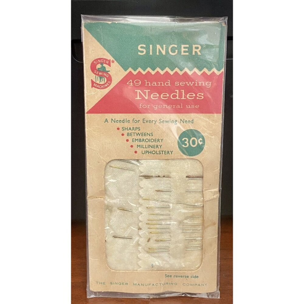Vintage Singer Hand Sewing Needles Missing A Few Needles Stitches Patches Thread